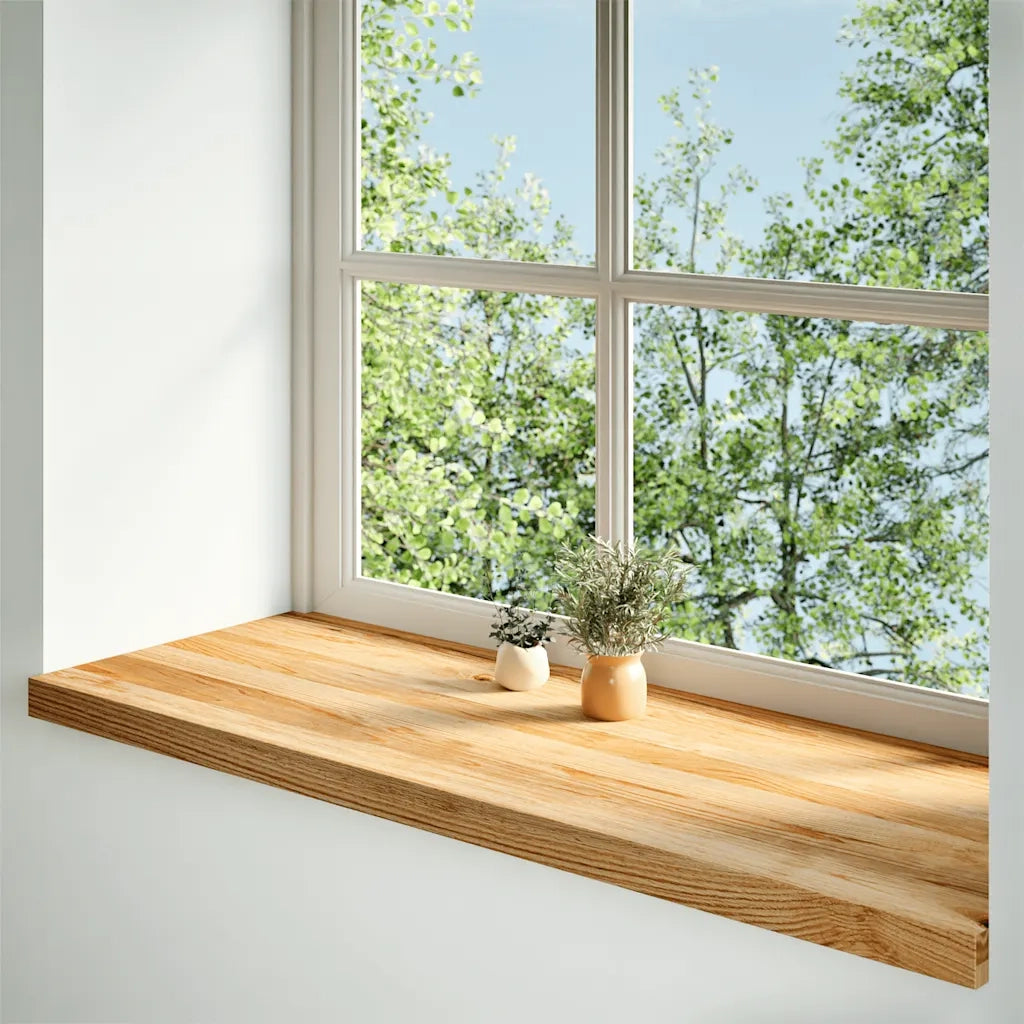 Davanzali 2 pz Marrone Chiaro 100x40x2 cm Legno Massello Rovere CFW6996086
