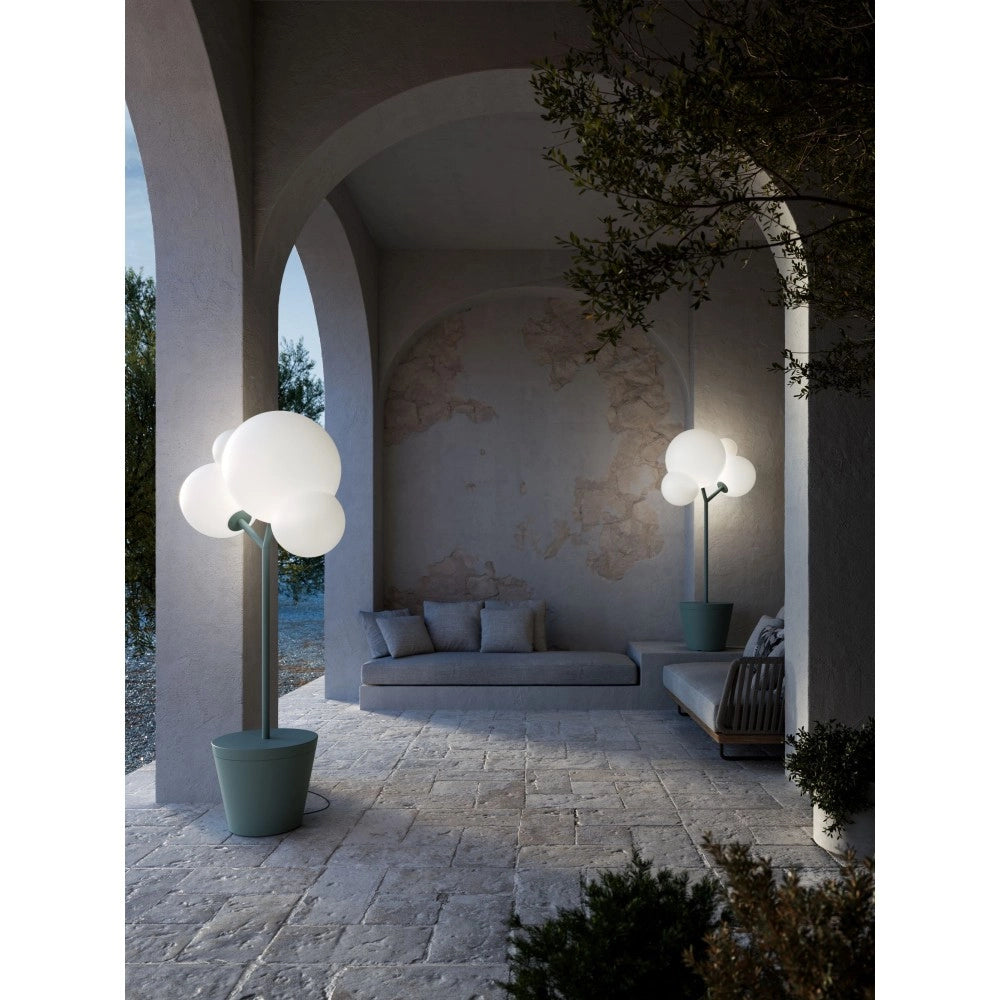 Zafferano - Lampada da terra Tree of Light per esterni e interni Bianca - Piantana LED E27 - Piano d'appoggio regolabile