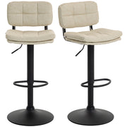 Set 2 Sgabelli Bar Vintage Capitonn¨¦ ¨C Xylo ¨C Girevole Regolabile Crema