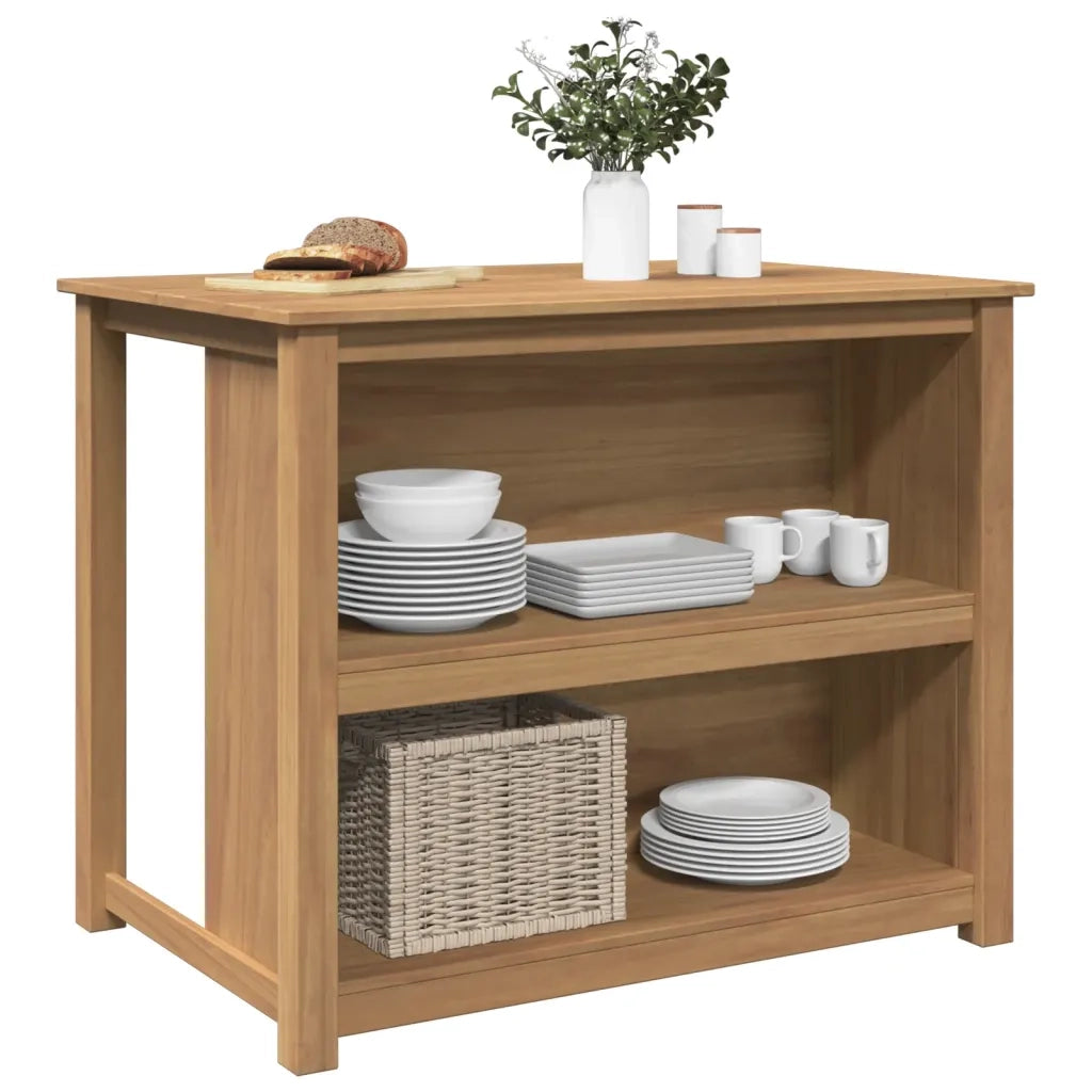 Isola da Cucina PANAMA 112x77x90 cm in Legno Massello di Pino 4016388