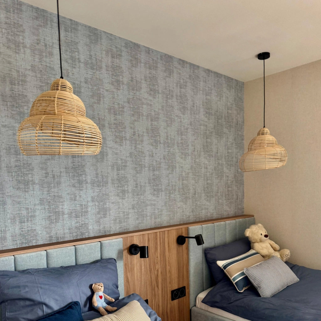 Lampada a sospensione rattan Ø60 E27 15W Shella Light Prestige