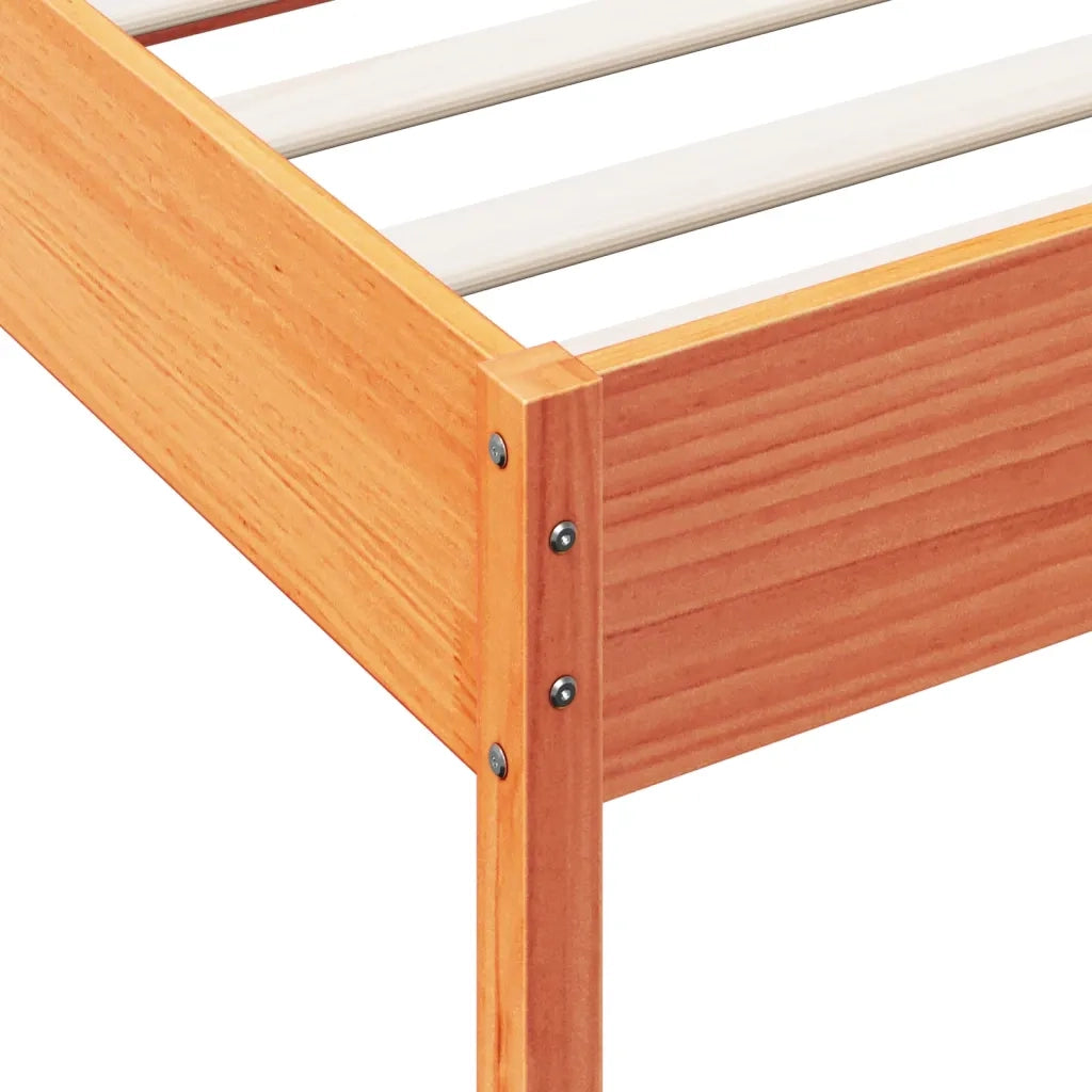 Letto senza Materasso-Struttura Letto Marrone Cera 90x200 cm Legno di Pino 645999