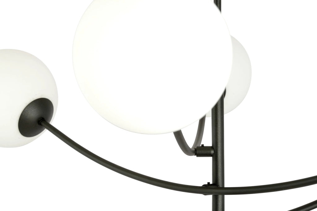 Lampadario Emibig Hunter 6 nero/opalino 6xE14 1102/6