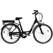 SHARP (BK-CD03E-B) CITY E-BIKE (NERA) - BICICLETTA ELETTRICA - RUOTE 26"X1.75" - MOTORE 250W 36V - BATTERIA 36V 10AH CERTIFICATA - TELAIO IN ALLUMINIO - AUTONOMIA FINO AD 60KM