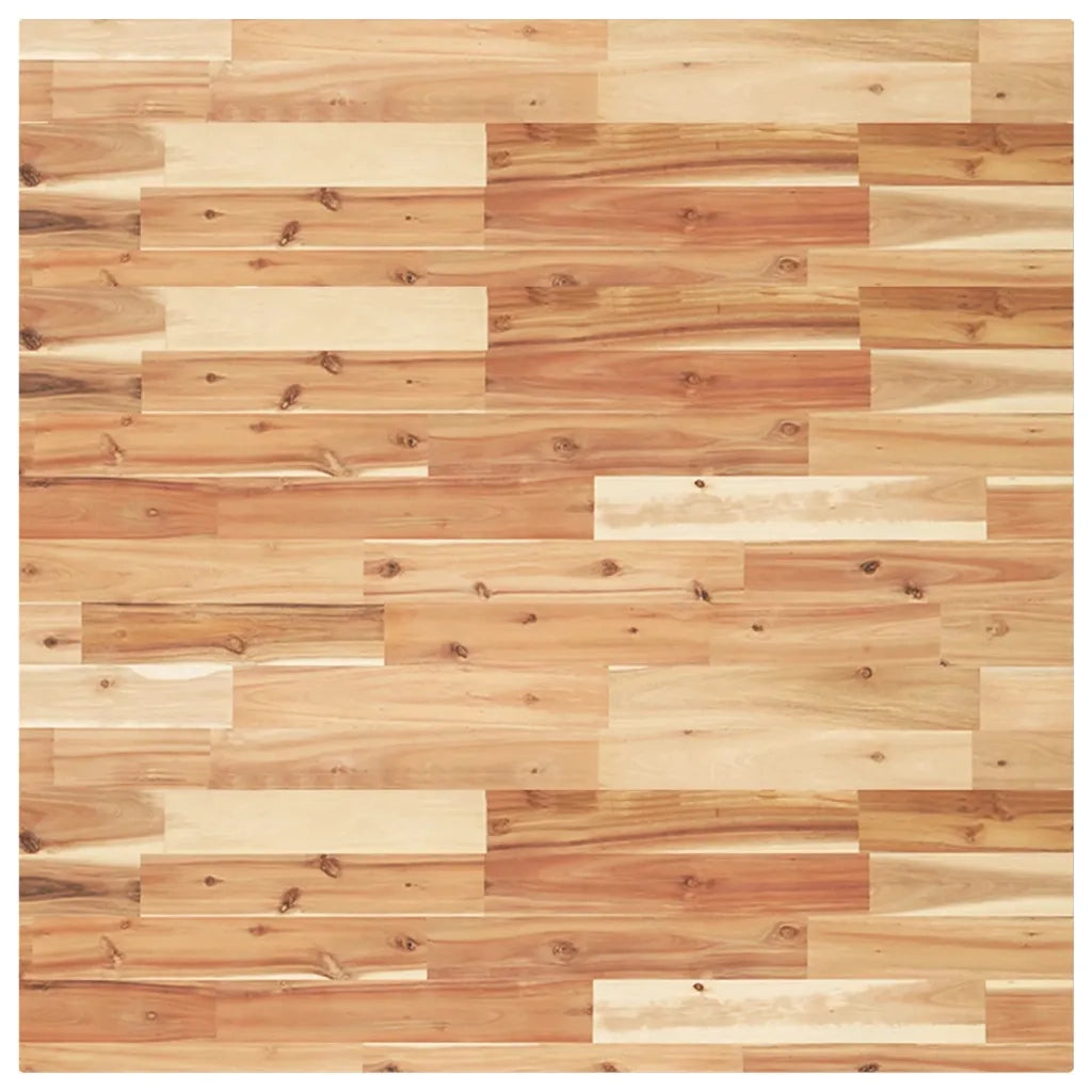 Piano Tavolo Quadrato 90x90x4 cm in Legno Massello di Acacia 4008729