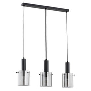 Lampada a sospensione moderna nera 3xE27 Celia Alfa
