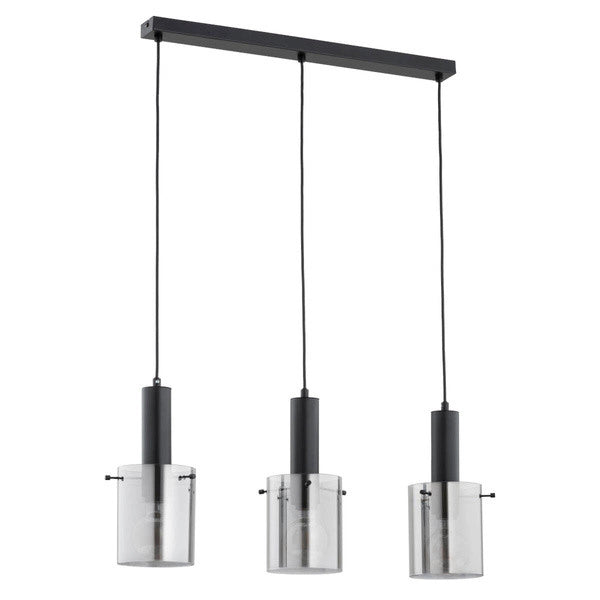 Lampada a sospensione moderna nera 3xE27 Celia Alfa