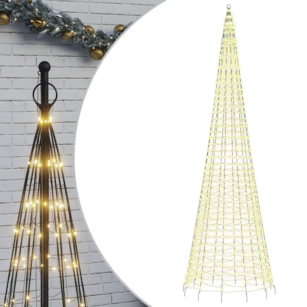 Albero di Natale a LED 1534 LED Bianco Caldo 500 cm 358116