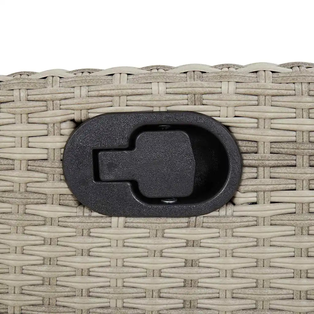 Panchina Reclinabile Giardino | Panca da Giardino con Cuscini Grigio Chiaro Polyrattan