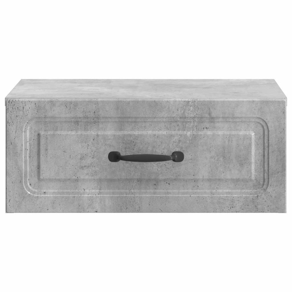 Mobiletto da notte a muro con cassetto 2 pcs Grigio Cemento 899302