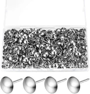 Puntine per mobili da 320 pezzi - Fili di metallo decorativo - Puntine decorative - Rivetti - Acciaio inossidabile con finitura argentata - 11 x 17 mm - Alta qualità - Puntine decorative