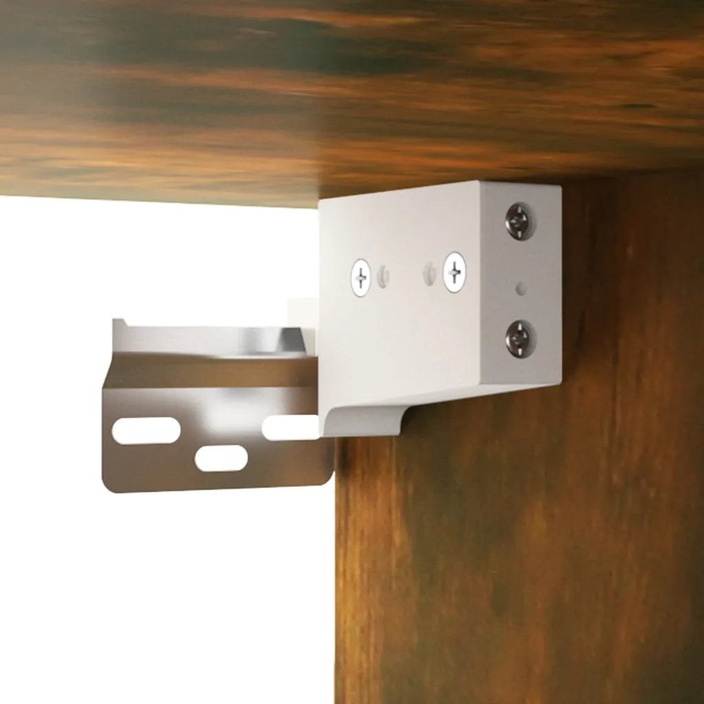 Set di Mobili Porta TV 4 pz Rovere Fumo in Legno Multistrato 3114203