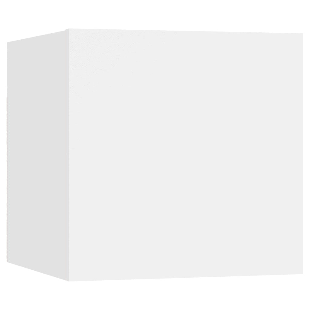Set Mobili Porta TV 8pz Bianco in Legno Multistrato 3114222