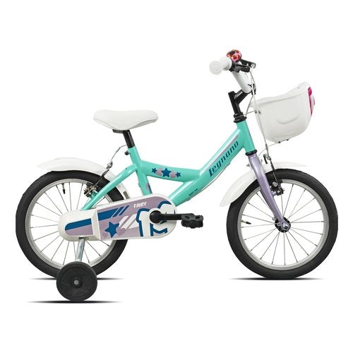 Bicicletta legnano 26l9700da bimba con rotelle aquamarine e lilac glos