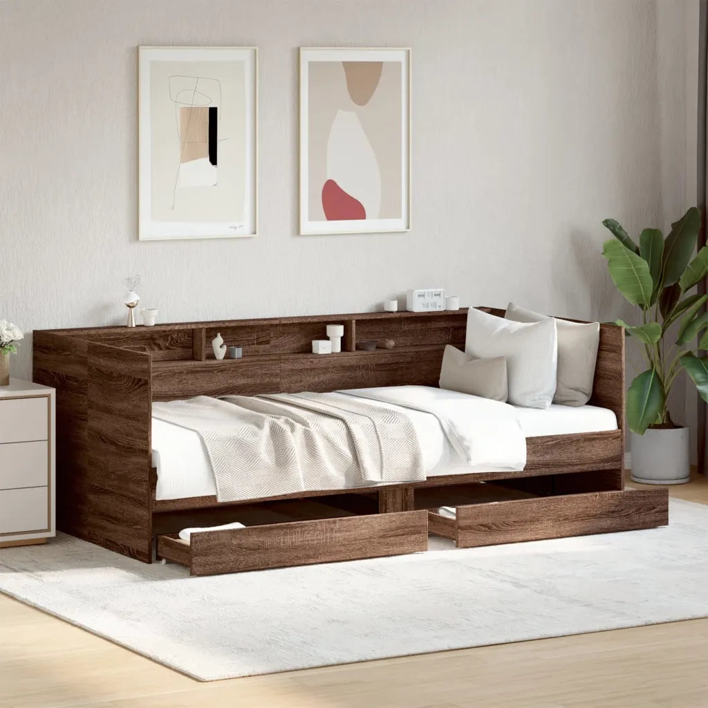 Divano Letto con Cassetti senza Materasso 75x190 cm 3280866