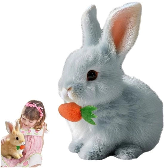Giocattolo coniglietto interattivo - coniglietto che salta - giocattolo coniglietto - coniglietto realistico - coniglietto carino e robusto - per bambini - coniglietto giocattolo