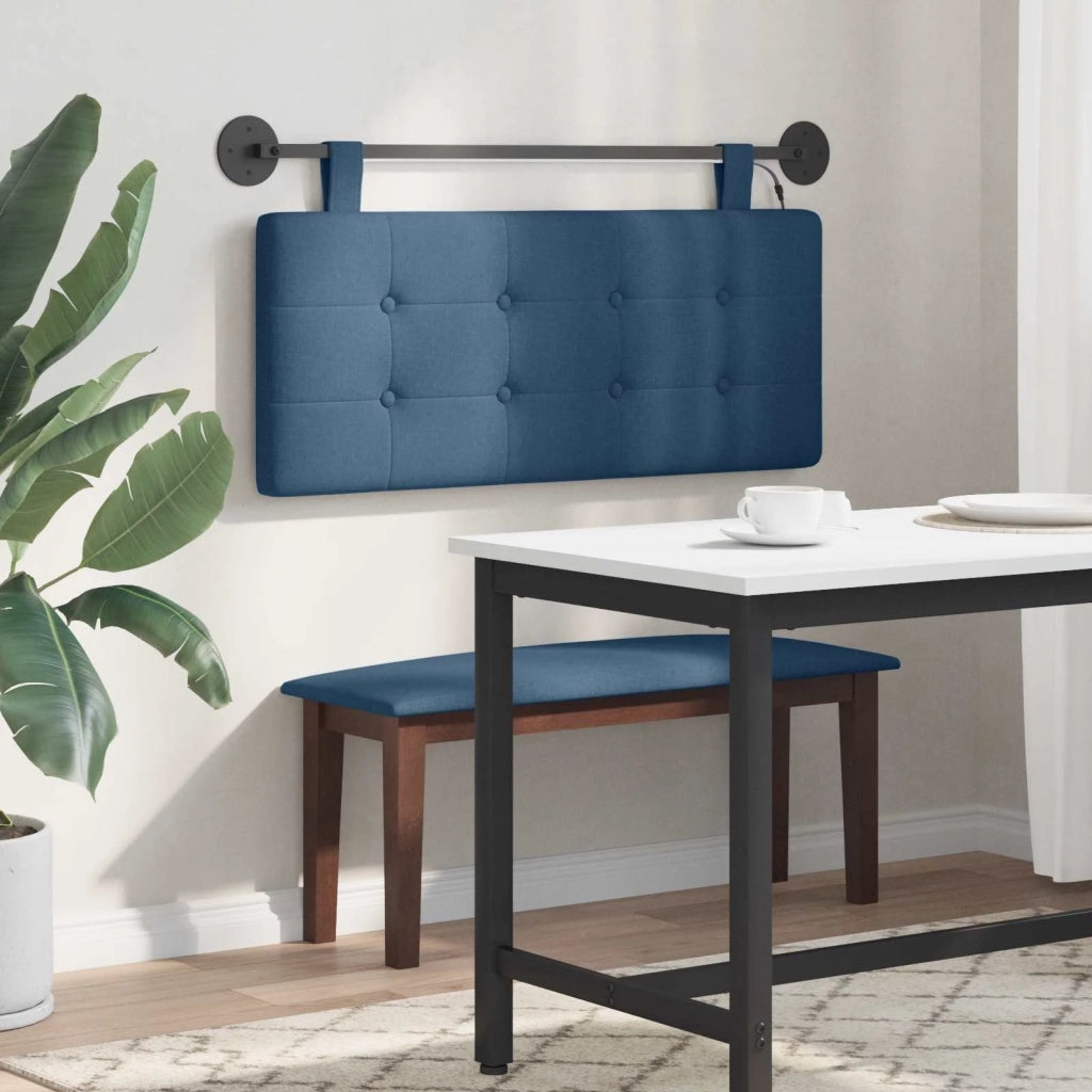 Testiera | Testata sospesa Con luce LED Blu Tessuto