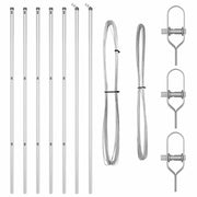 Palo della recinzione 7 pz Argento Acciaio CFW5652289
