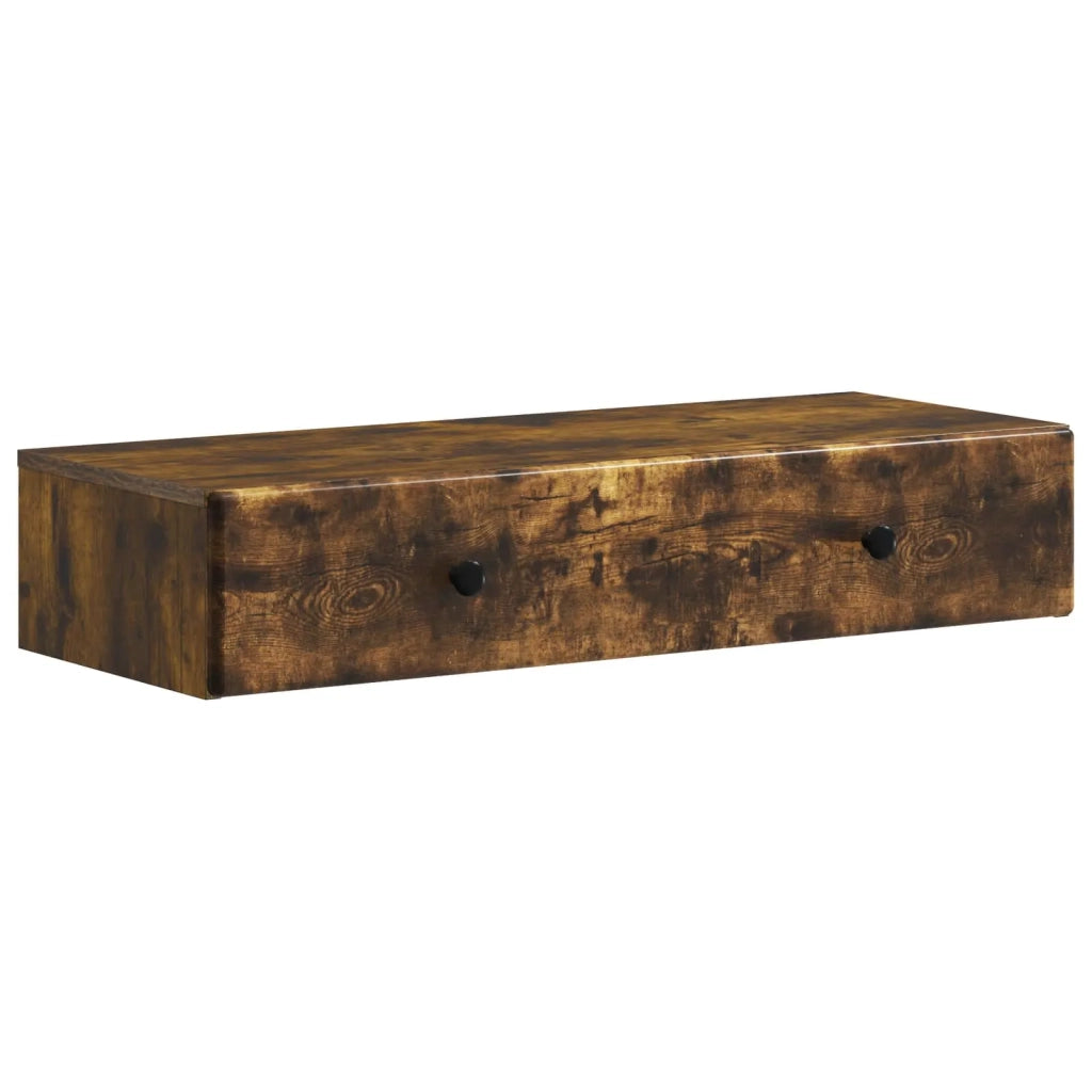 Tavolino da Parete Laterale | Tavolo laterale | Tavolino Rovere Fumo 87,5 x 34,5 x 17 cm