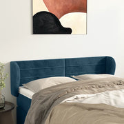 Testiera ad Orecchio Blu Scuro 147x23x78/88 cm in Velluto 3117336