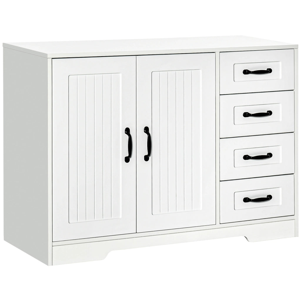 Credenza Moderna con Cassetti ¨C Minimal ¨C Bianco 105x40x76