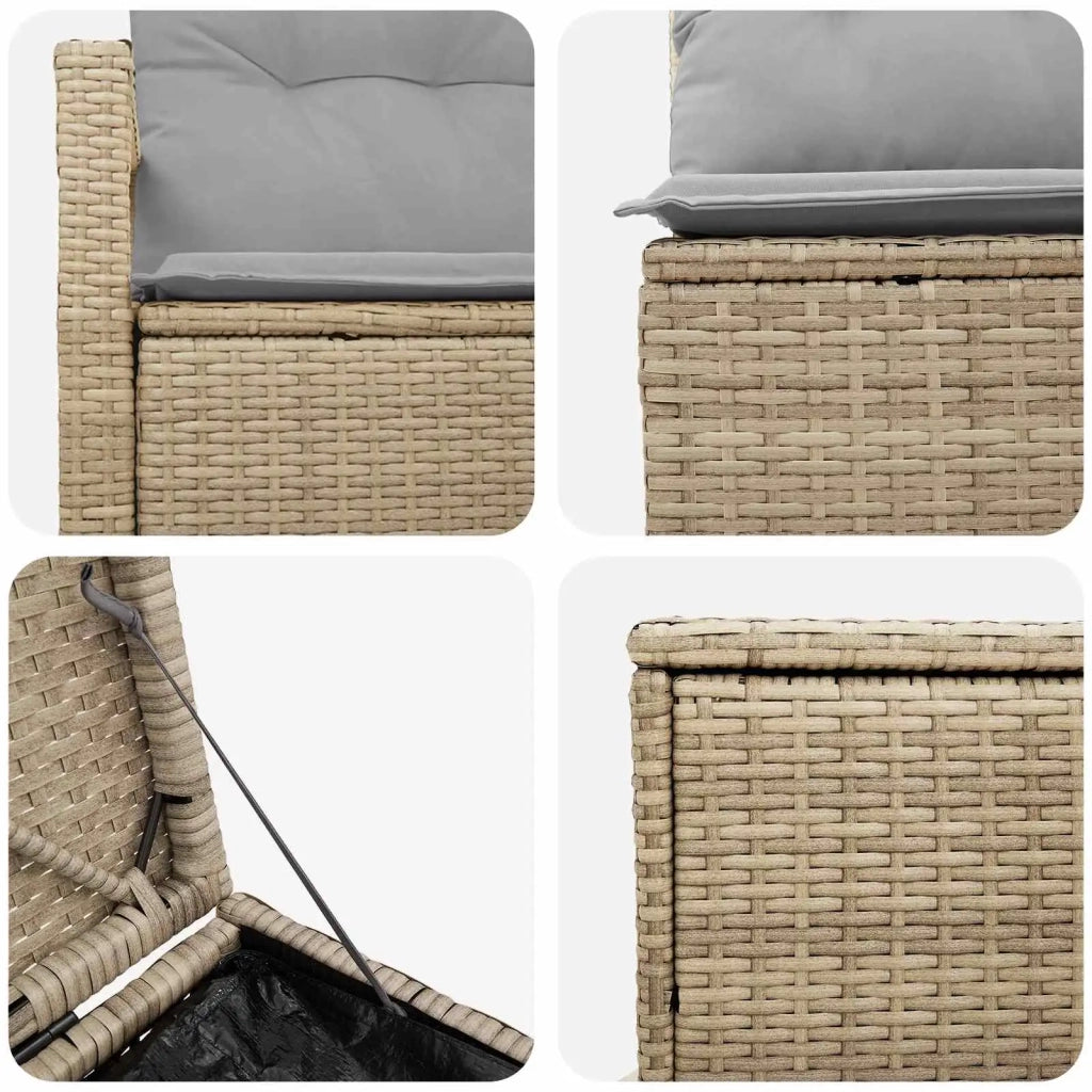 Set di divani 5 pz Beige e Grigio Chiaro 3447803