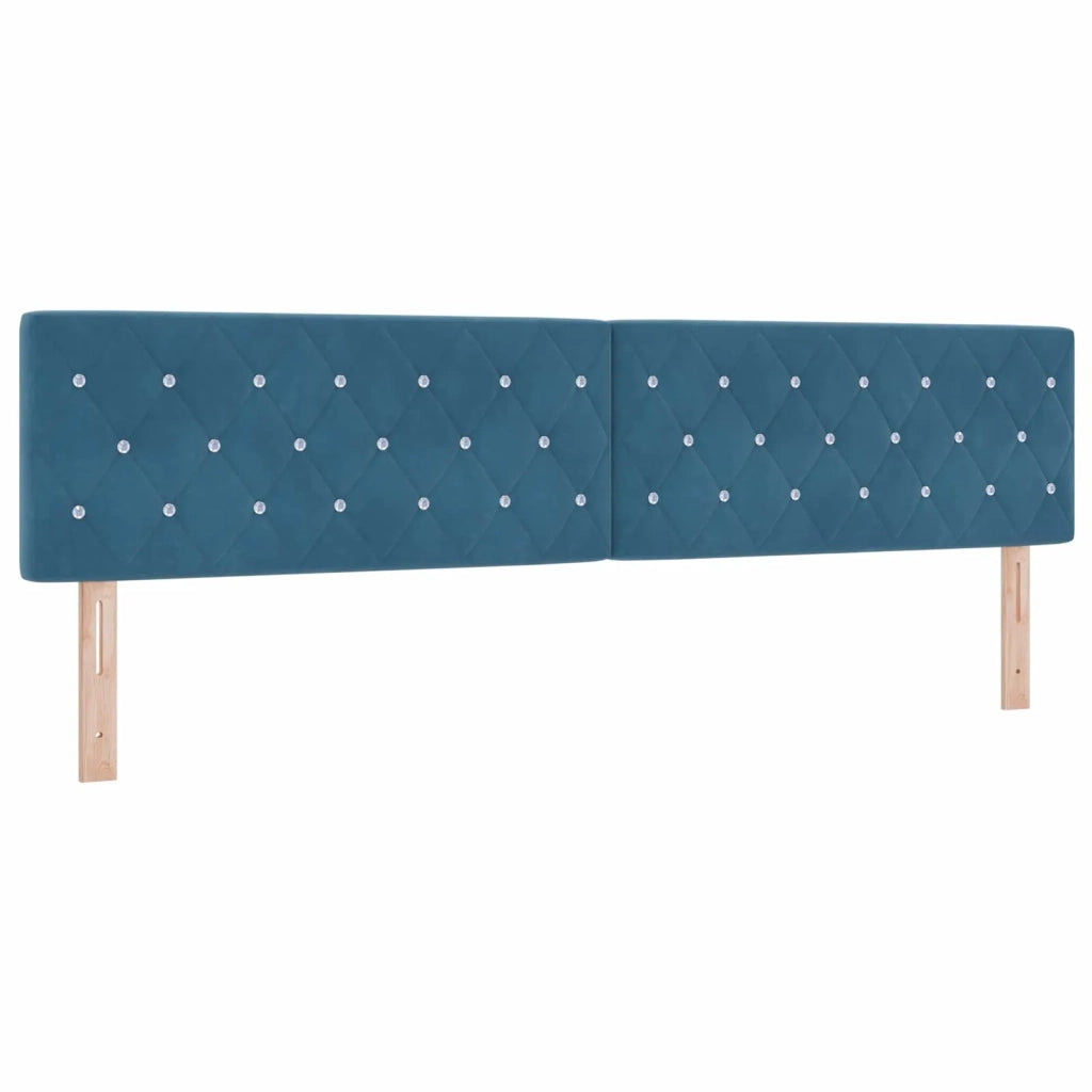 Letto con Contenitore con testiera 2 pz Blu Scuro 3458941