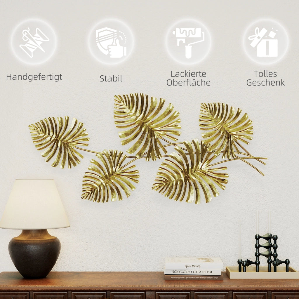 Decorazione Parete Foglia Oro ¨C Zephmum ¨C 50x30 cm