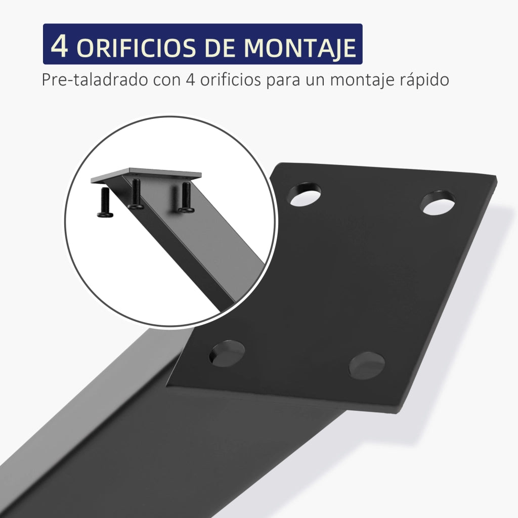 Gambe per Tavolo a X ¨C Xylo ¨C Acciaio Nero 80x72 cm Stile Industriale
