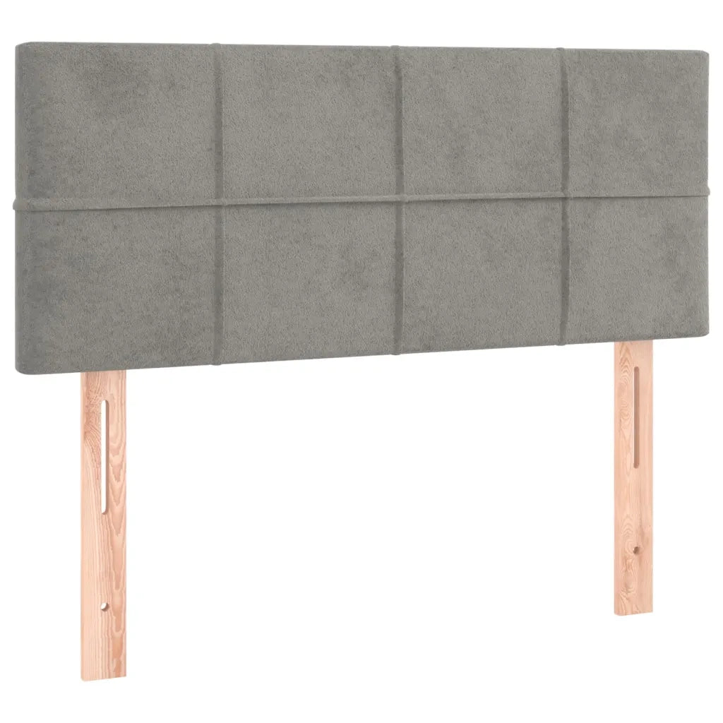 Testiera-Testata Decorativa Grigio Chiaro 90x5x78/88 cm in Velluto 489672