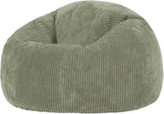 Sacco corduroy moderno verde, saliegroen, sacco per adulti con imbottitura, sacco a palla, poltrona corduroy, poltrona da divano, stanza da letto, soggiorno, mobili