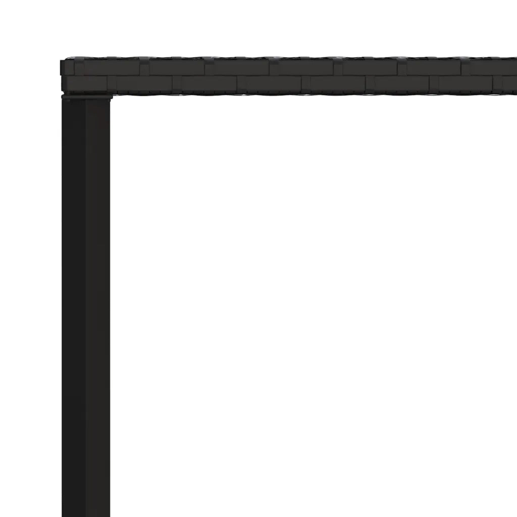 Set da Pranzo da Giardino 2 pz con Cuscini Nero in Polyrattan 362338