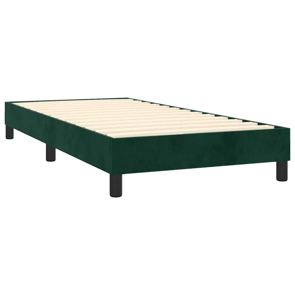 Giroletto a Molle con Materasso Verde Scuro 90x190 cm Velluto 3130814