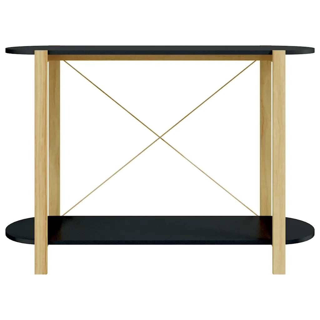 Tavolino Consolle-Tavolino da soggiorno-Tavolo Nero 110x38x75 cm in Legno Multistrato