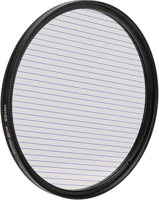Effetto Anamorfico da 82 mm - Strisce Blu e Oro - Effetto Cinematografico - Vetro Ottico - Blu Strisce.