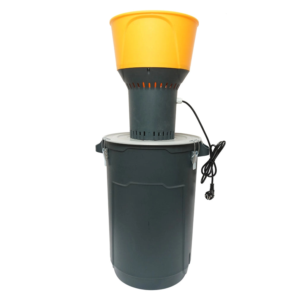 Mulino elettrico per cereali 1,3 KW, 220V, spegnimento automatico, serbatoio 60L, 19000 giri/min, capacità 350 Kg/h, 5 setacci inclusi