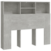 Testiera | Testata con Contenitore Grigio Cemento 120x19x103,5 cm