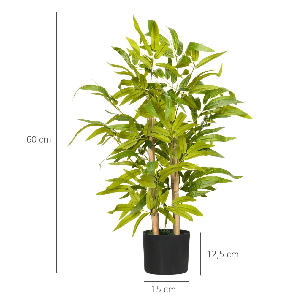 Pianta artificiale bamb¨´ ¨C Minimal ¨C 60 cm verde effetto legno