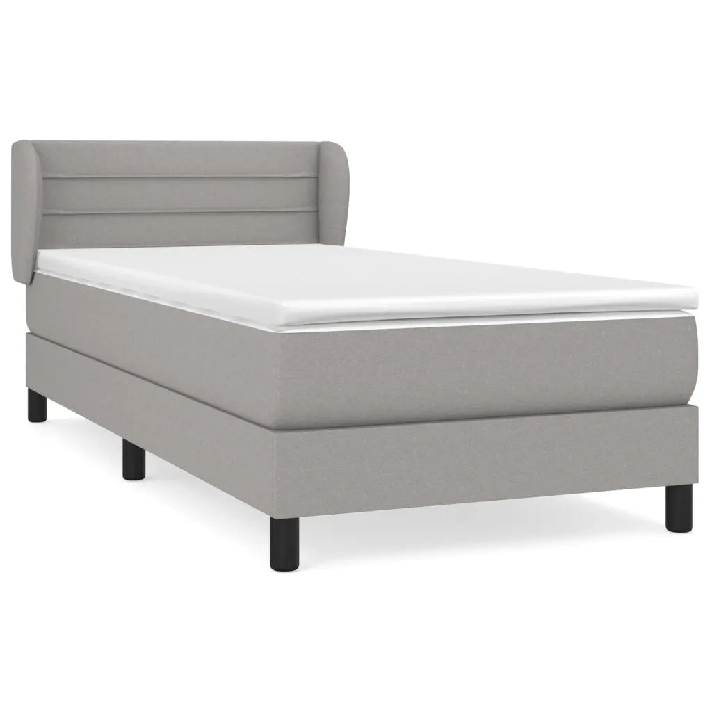 Giroletto a Molle con Materasso Grigio Chiaro 80x200 cm Tessuto 3126277