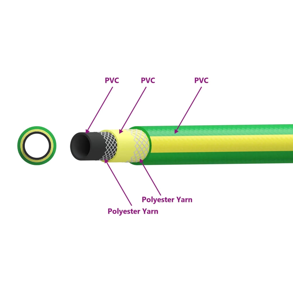 Tubo da Giardino 5-Ply Verde e Giallo 3 / 4'' 10 m PVC 42035822