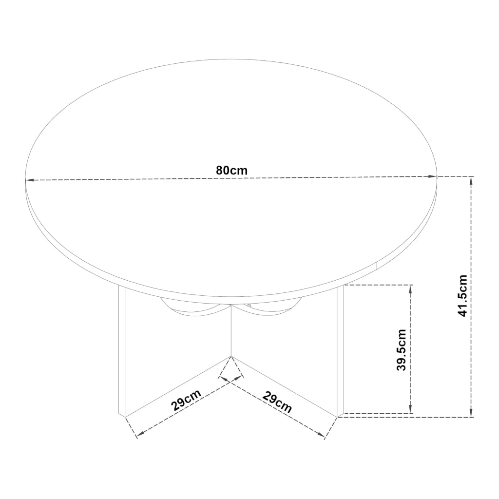 Tavolino/consolle/tavolino laterale 80 x 42 cm effetto marmo bianco 03_0010845