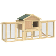Pollaiolo in legno massello con rampe e nidi ¨C zephmum ¨C 204x85x93 cm legno naturale