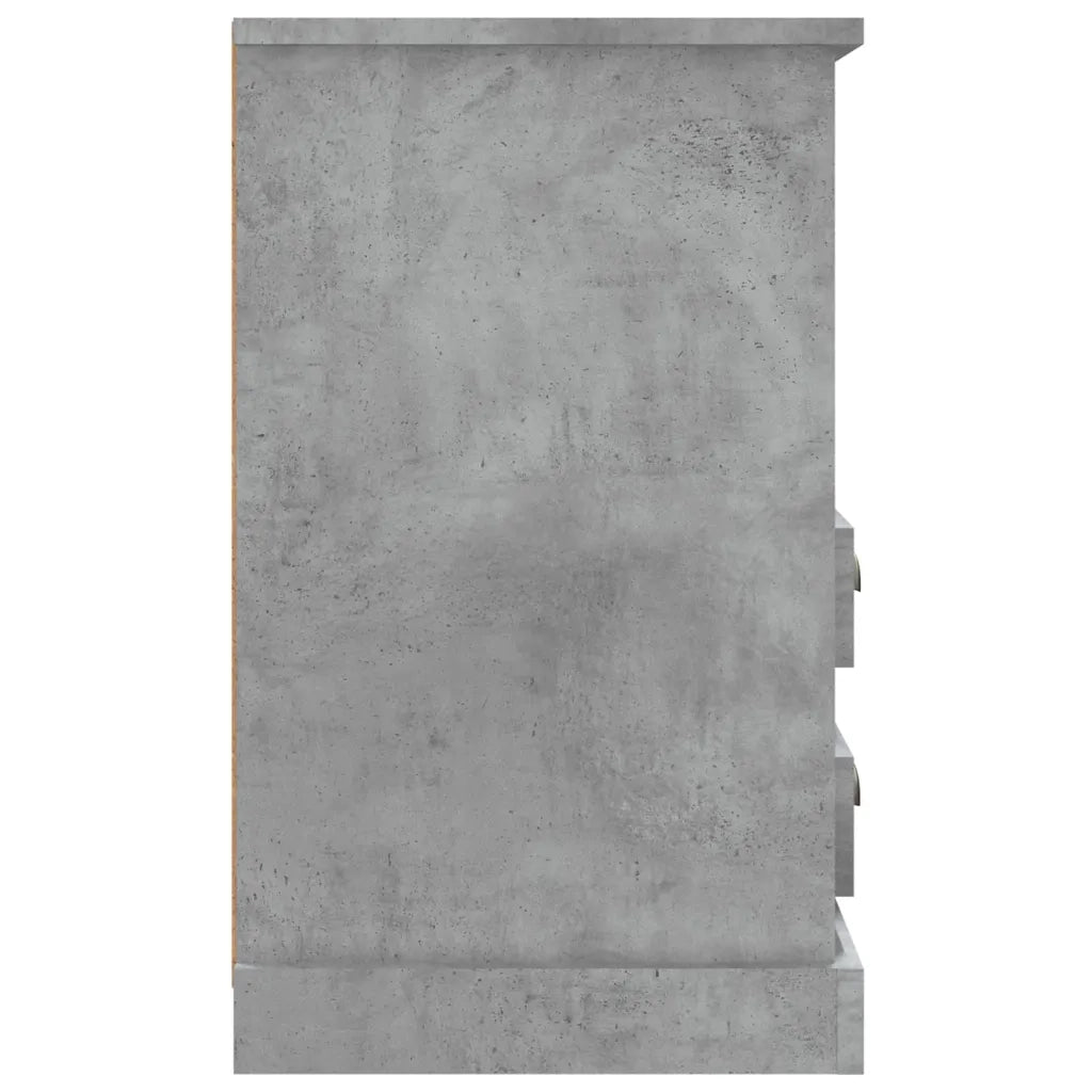 Comodino | Armadio da Notte | Mobiletto da notte Grigio Cemento 43x36x60 cm