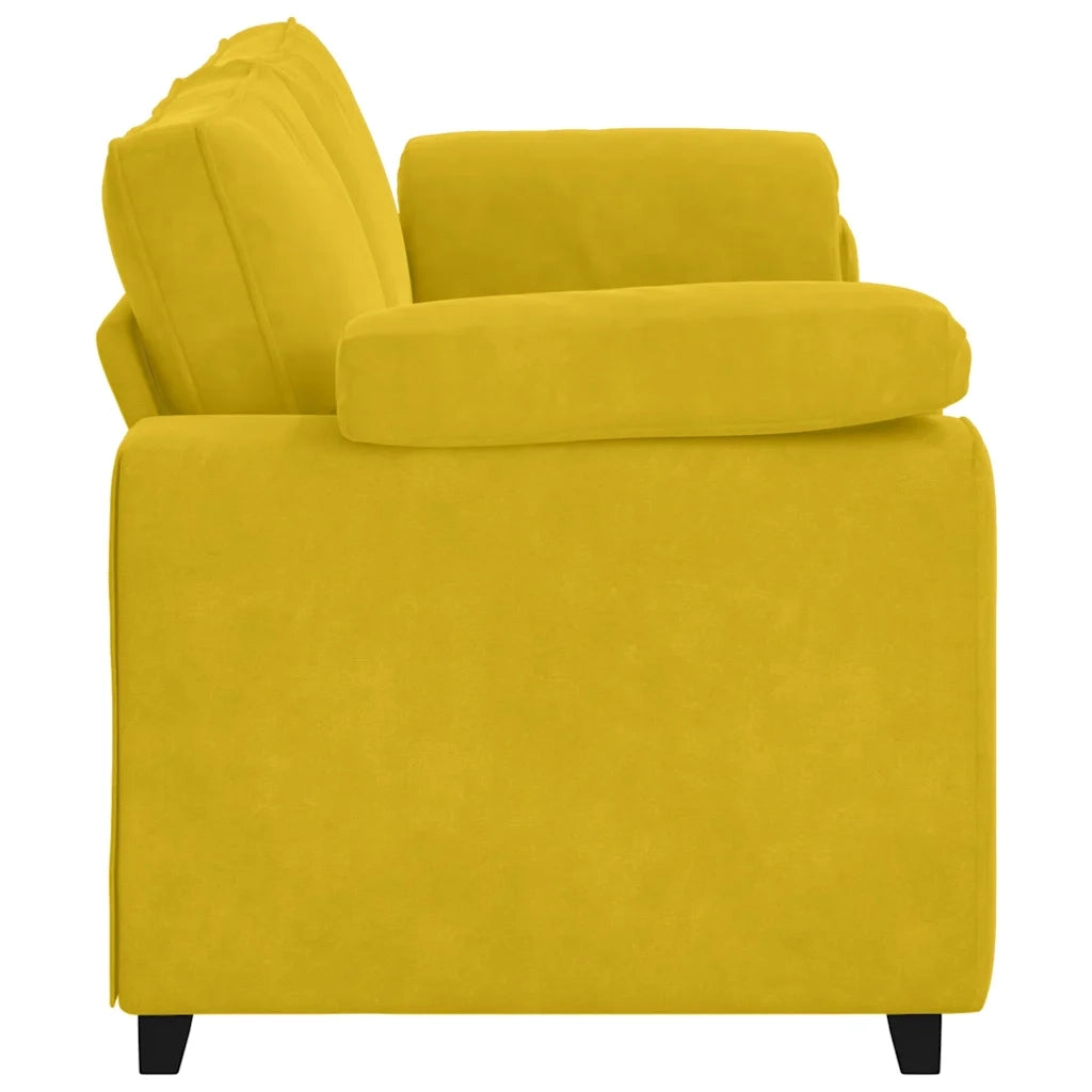 Divano a 3 Posti Giallo 220x77x82 cm in Velluto 4105283
