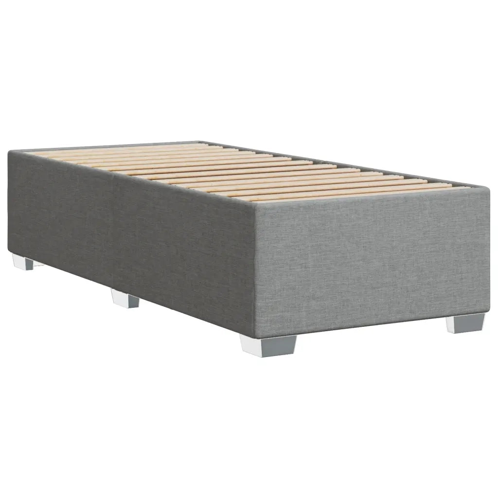 Letto singolo | Letto per adulti | Giroletto senza Materasso Grigio Chiaro 100x200 cm Tessuto