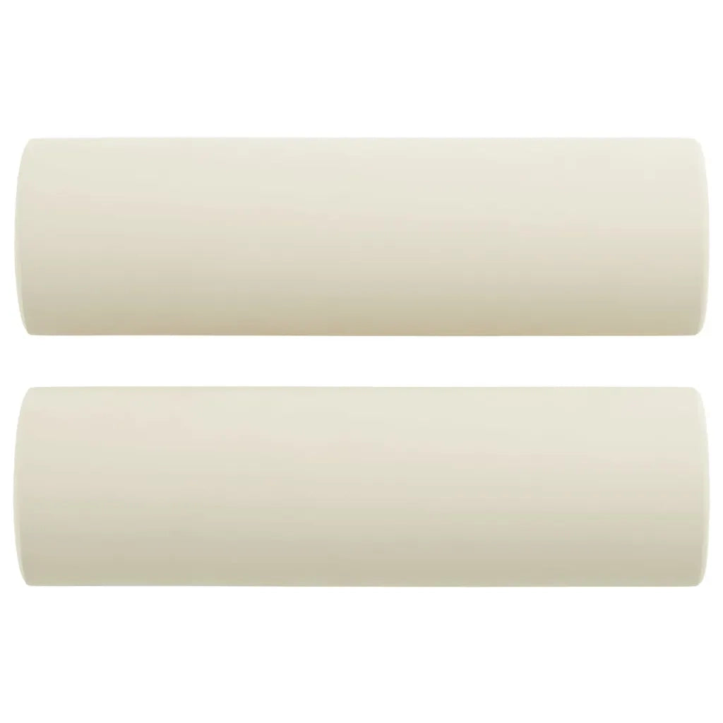 Set di Divani 3 pz con Cuscini Crema in Velluto 3202288