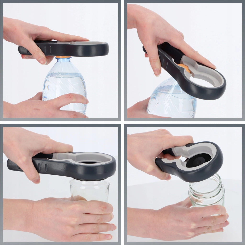 Apribottiglie KADAX per barattoli, bottiglie, tappi, lattine, universale, solido