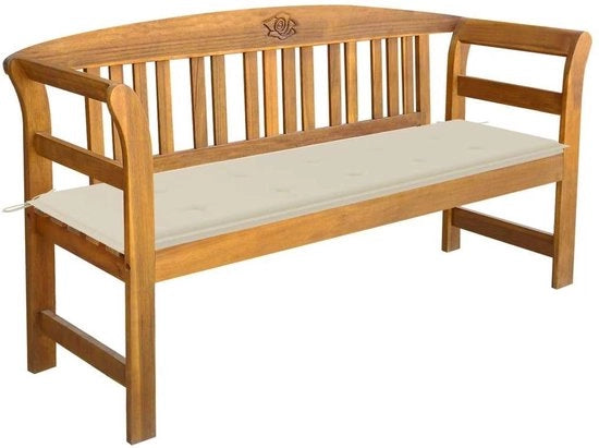 Banco da Giardino con cuscino 157 cm in legno di acacia massello
