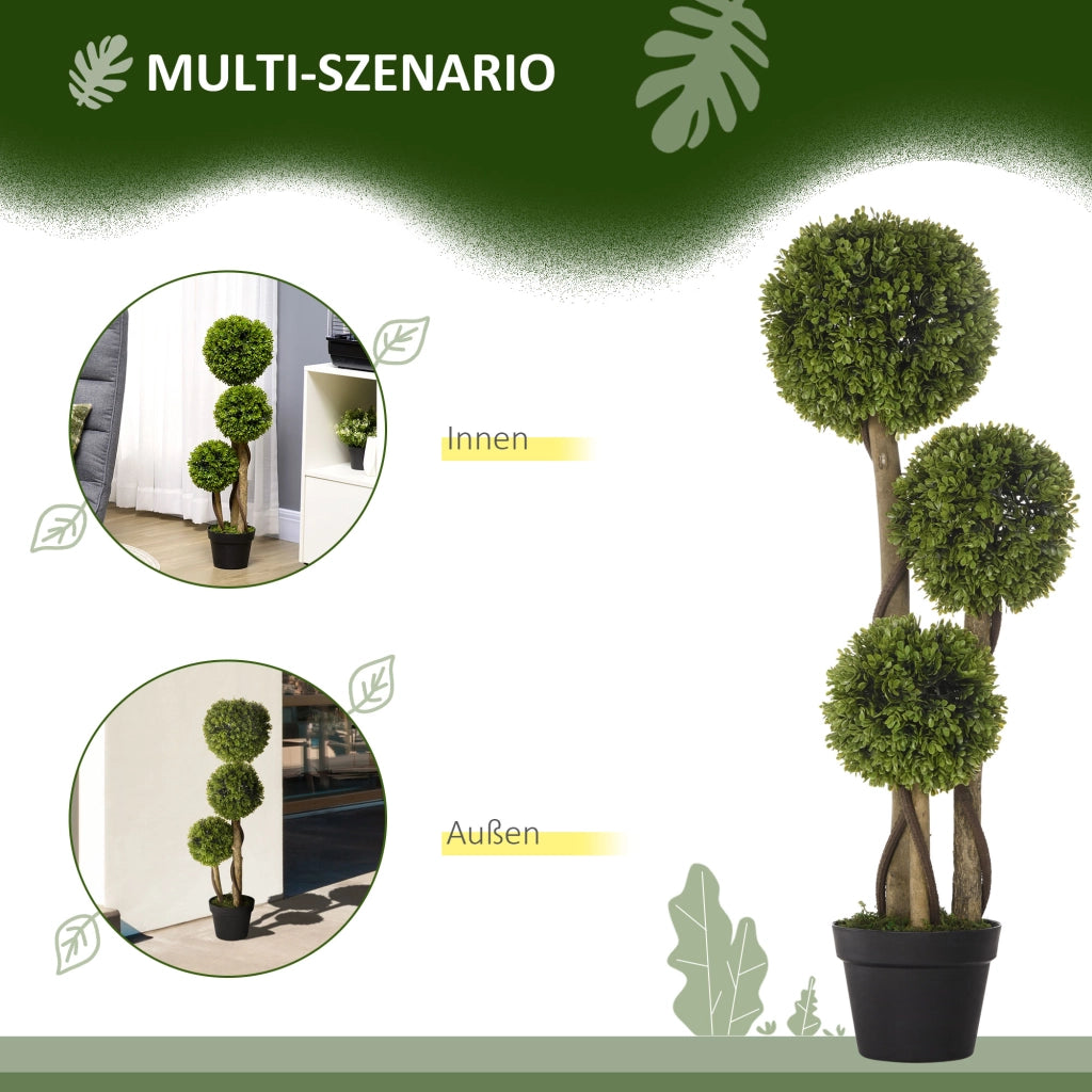 Pianta Artificiale Bosso ¨C Xylo ¨C Verde + Nero per Esterno