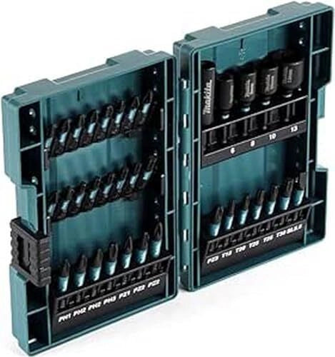 Makita B-66880 Impact Black Set Inserti Avvitatore 35 Pezzi Attacco 1-4'' Hex Acciaio S2 PH PZ Torx colore Nero